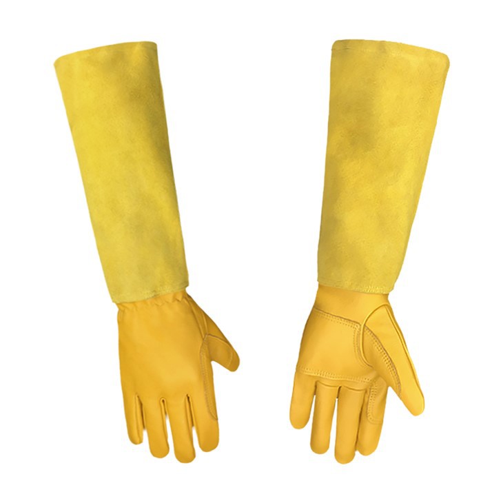 Leather Long Garden Gloves Women Men